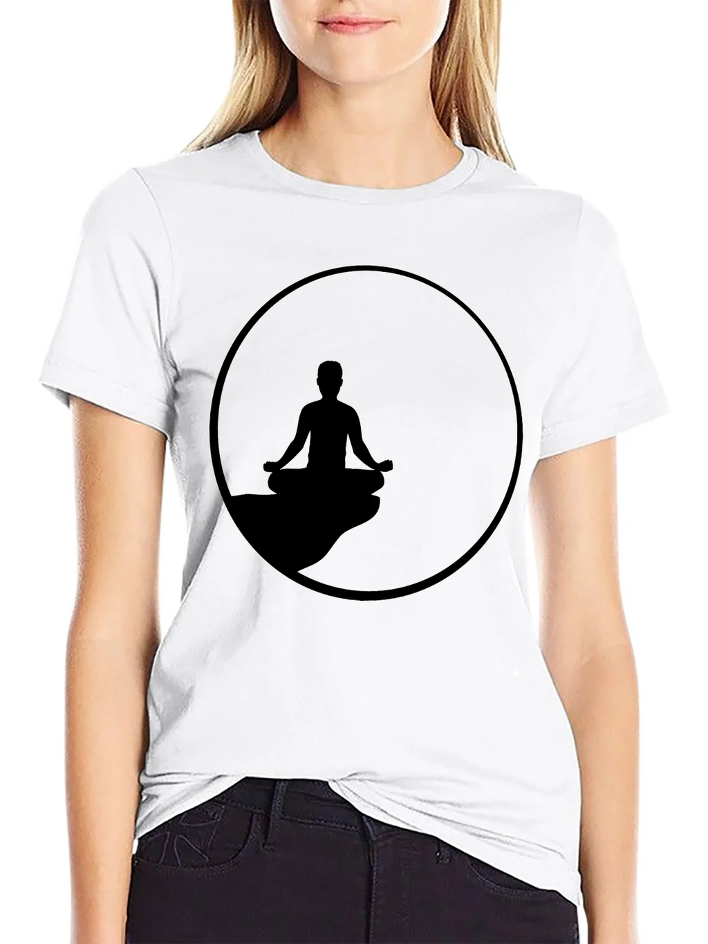 Zen Meditation T-Shirt - Relaxed Fit Black Tee
