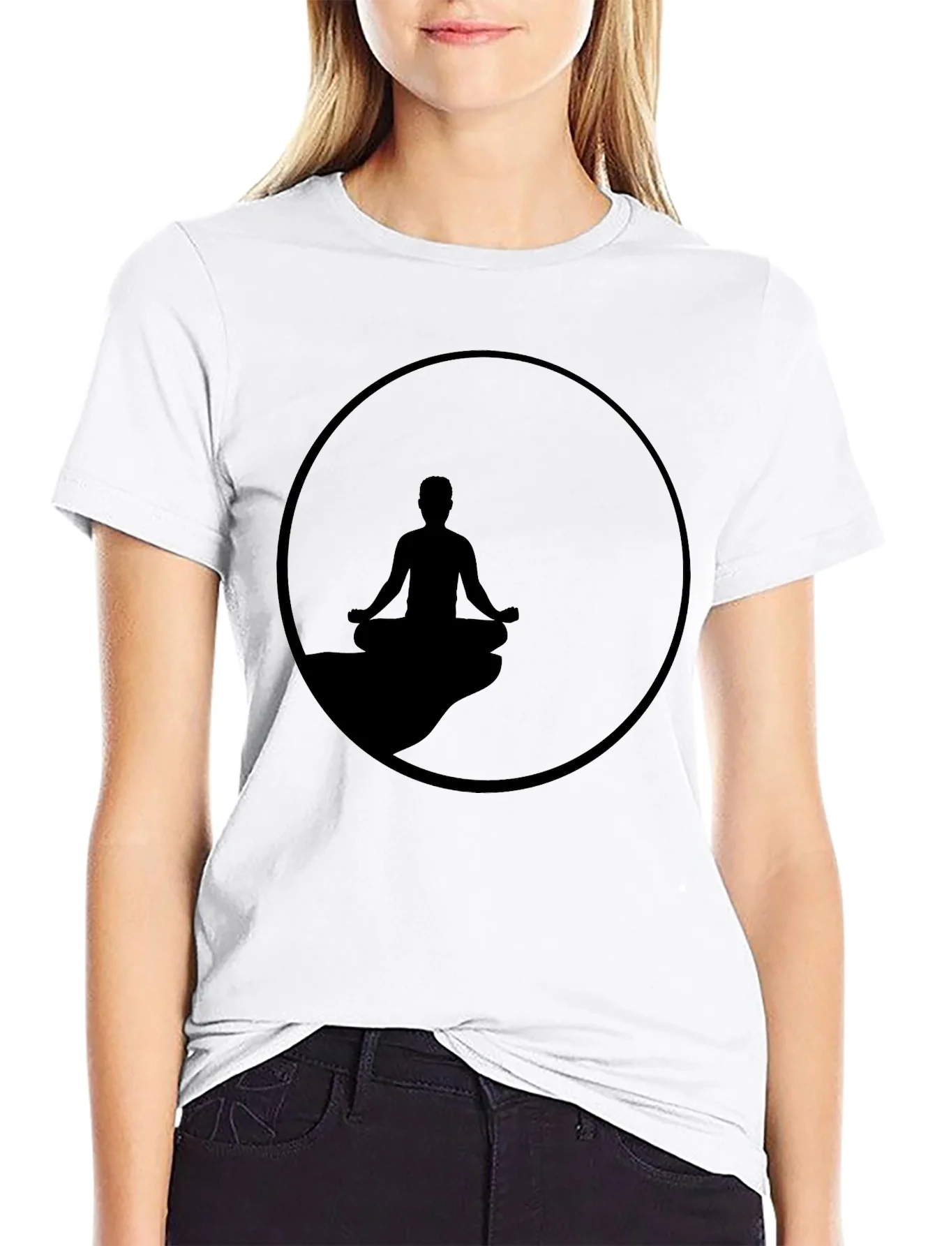 Zen Meditation T-Shirt - Relaxed Fit Black Tee
