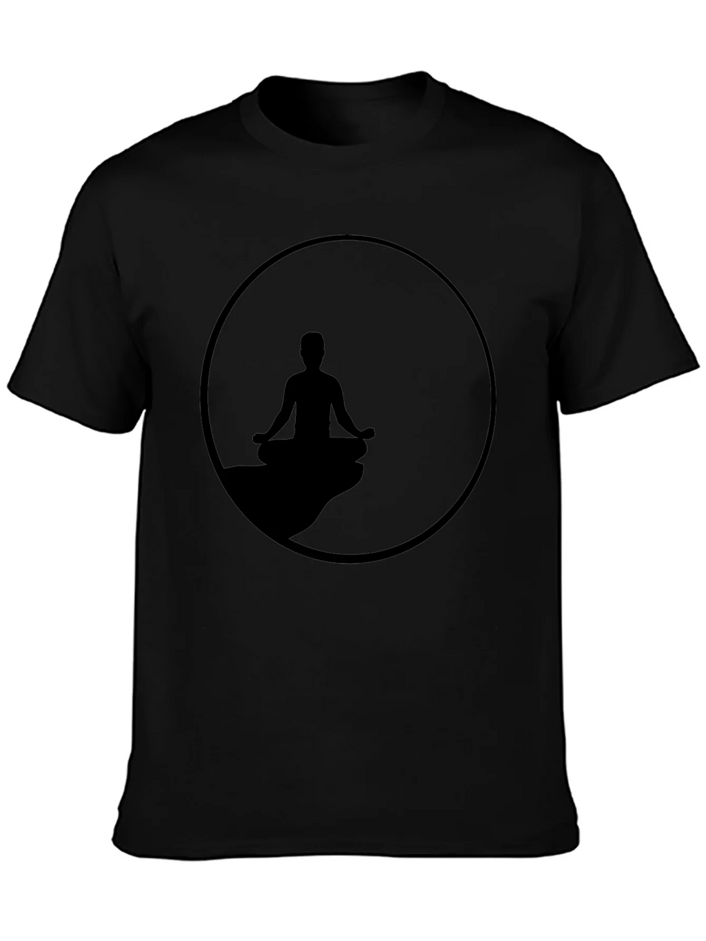 Zen Meditation T-Shirt - Relaxed Fit Black Tee