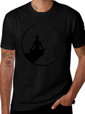 Zen Meditation T-Shirt - Relaxed Fit Black Tee