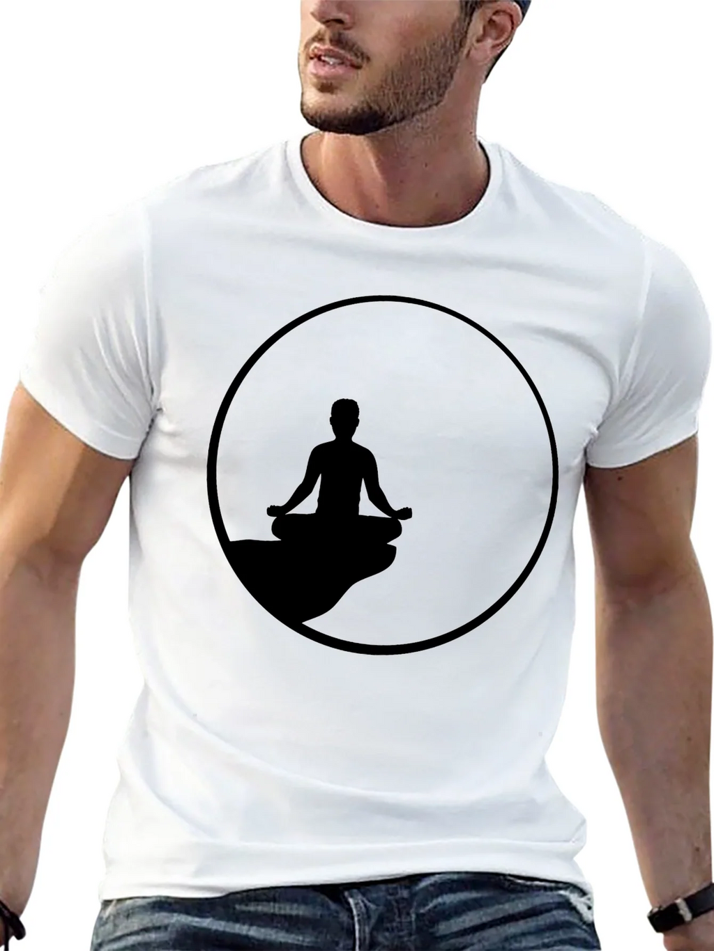 Zen Meditation T-Shirt - Relaxed Fit Black Tee