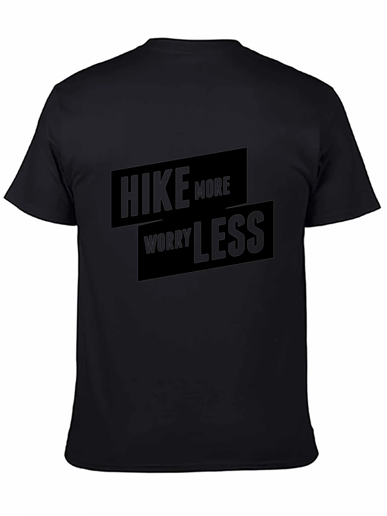 Hike More Worry Less Graphic Tee - Black