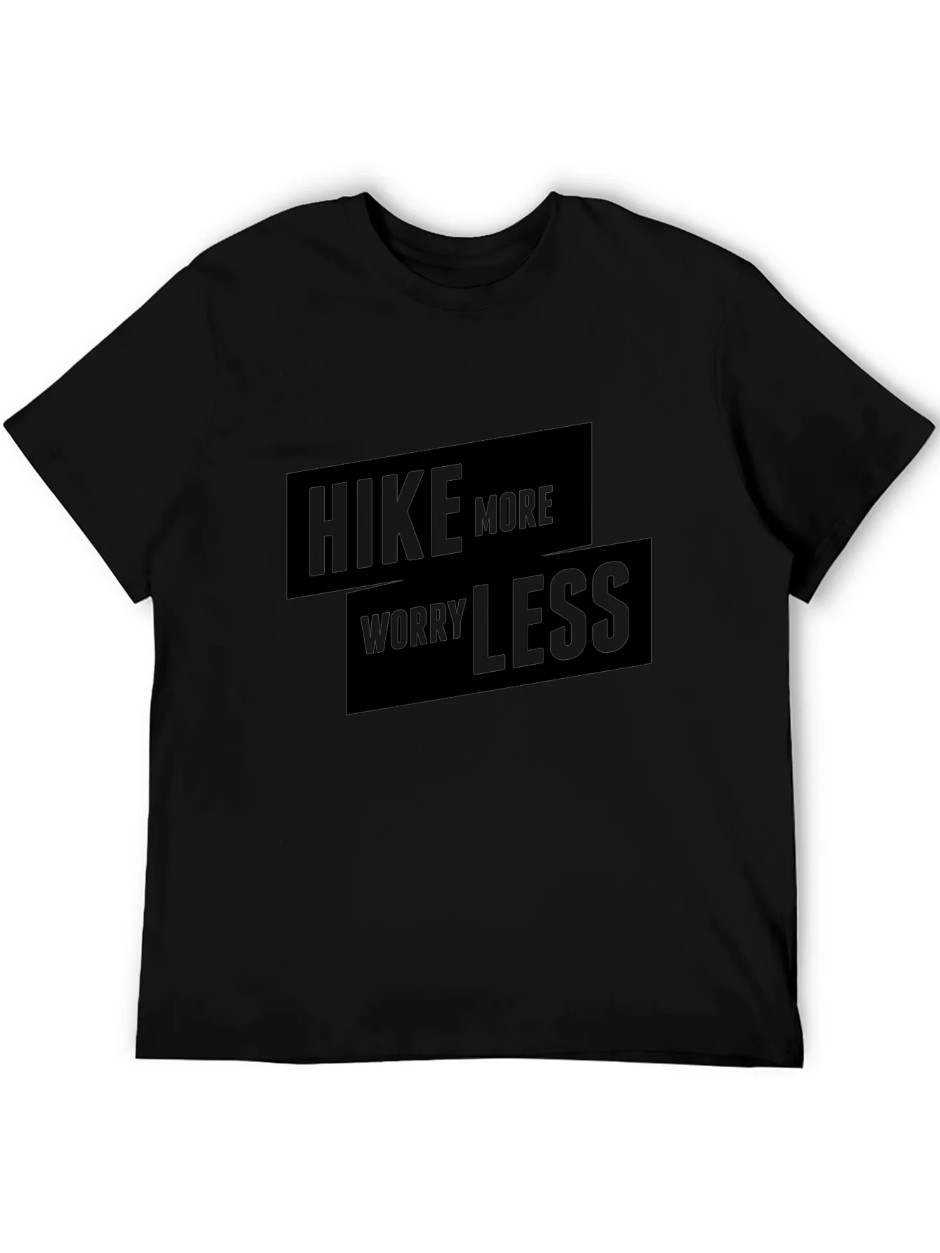 Hike More Worry Less Graphic Tee - Black