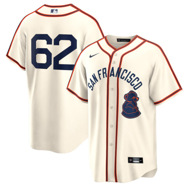 Logan Webb San Francisco Giants 2024 Rickwood Jersey - Cream