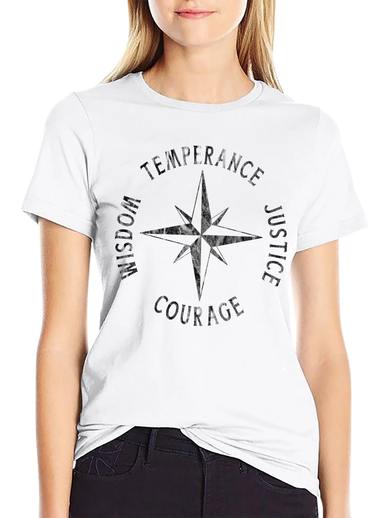 Virtue Compass Graphic Tee - Black