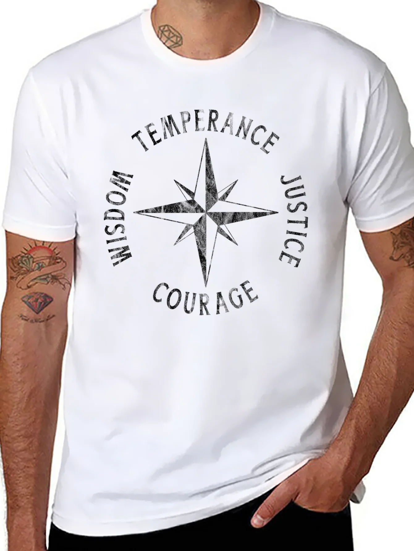 Virtue Compass Graphic Tee - Black
