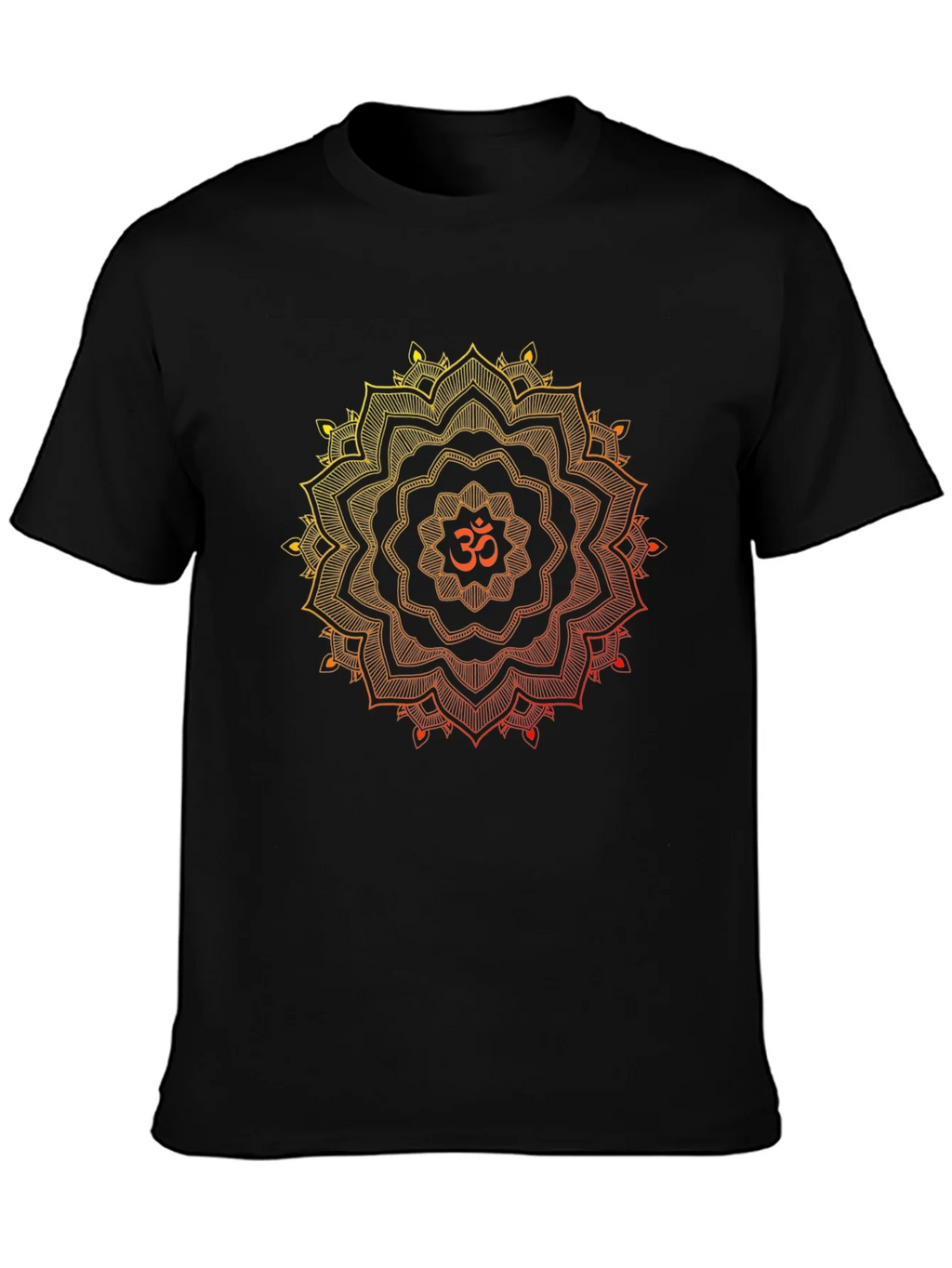 Om Mandala Graphic Black T-Shirt