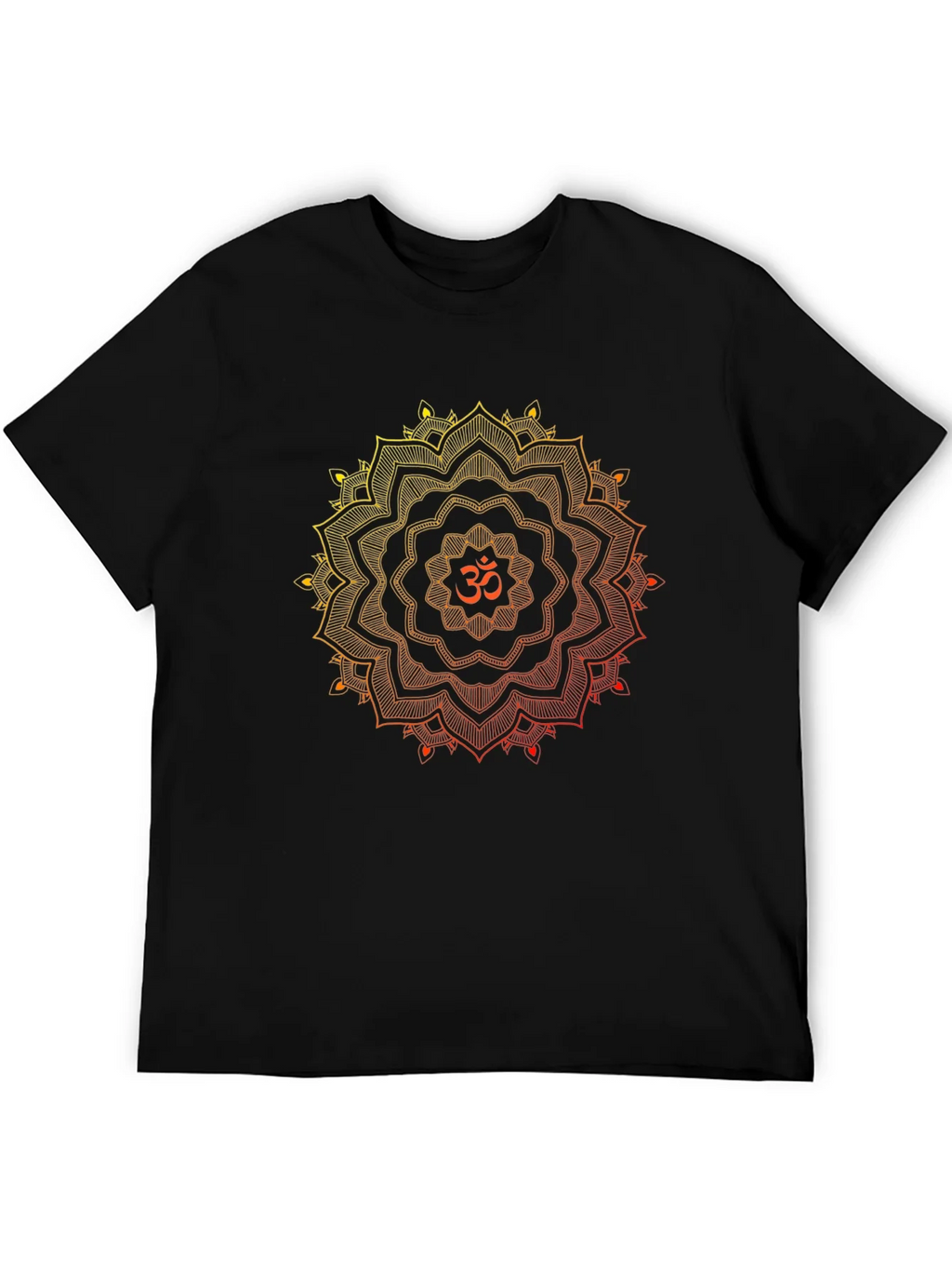Om Mandala Graphic Black T-Shirt
