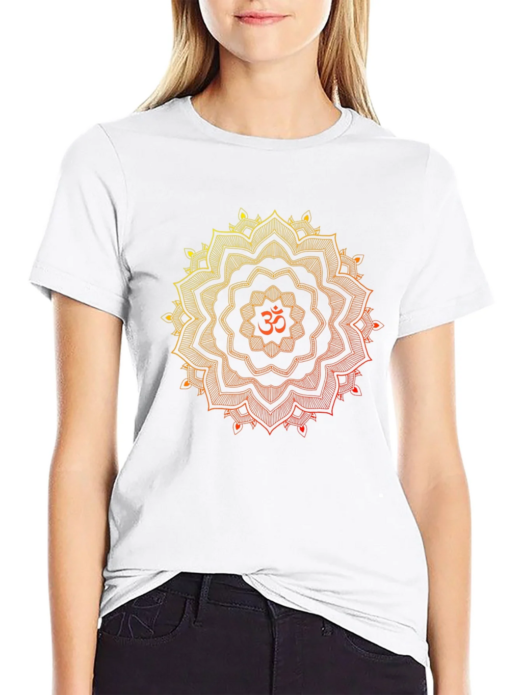 Om Mandala Graphic Black T-Shirt