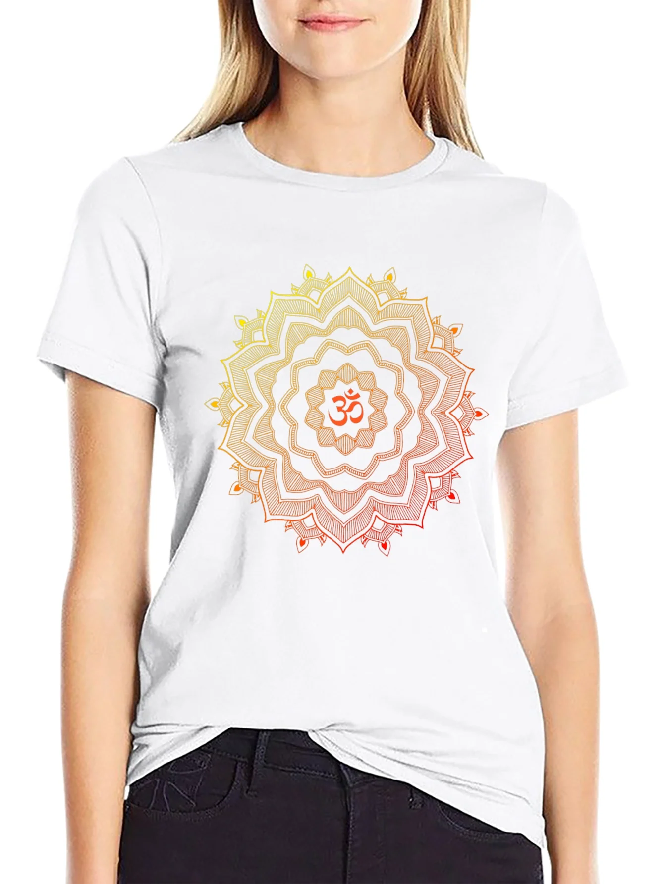 Om Mandala Graphic Black T-Shirt