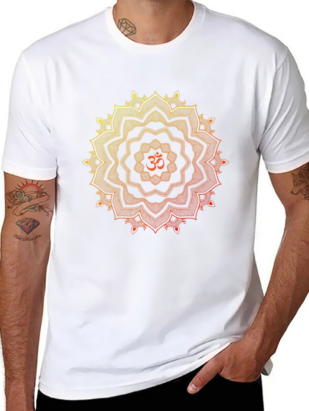 Om Mandala Graphic Black T-Shirt