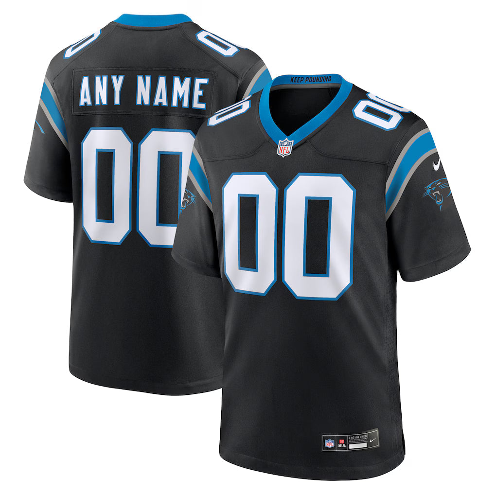 Custom Carolina Panthers Jersey - Black