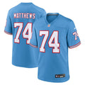 Bruce Matthews Tennessee Titans Retired Player Alternate Jersey - Light Blue