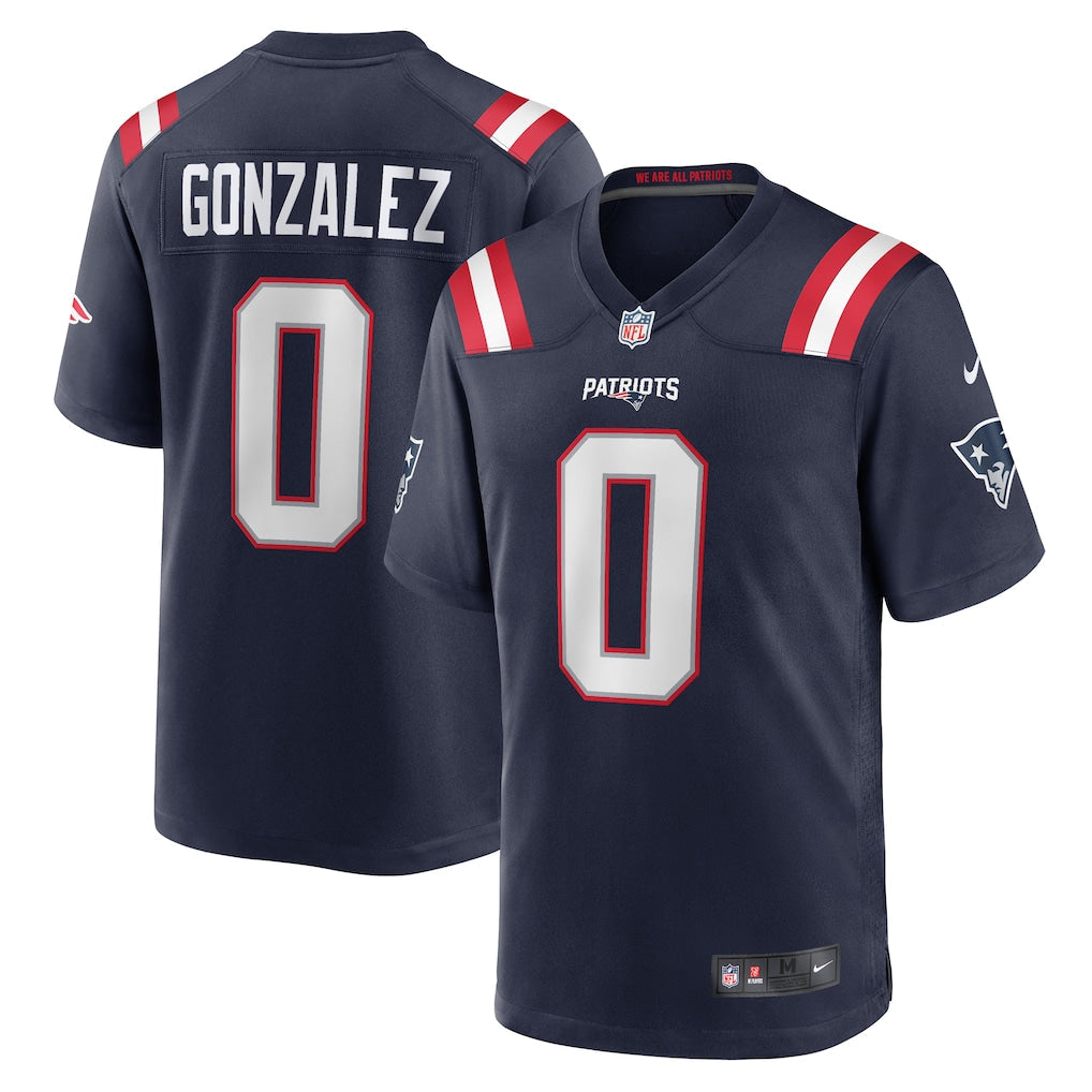 Christian Gonzalez New England Patriots Jersey - Navy