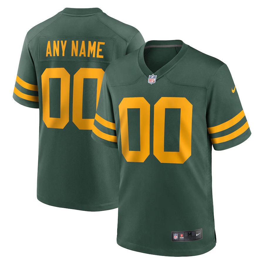 Custom Green Bay Packers Alternate Jersey - Green