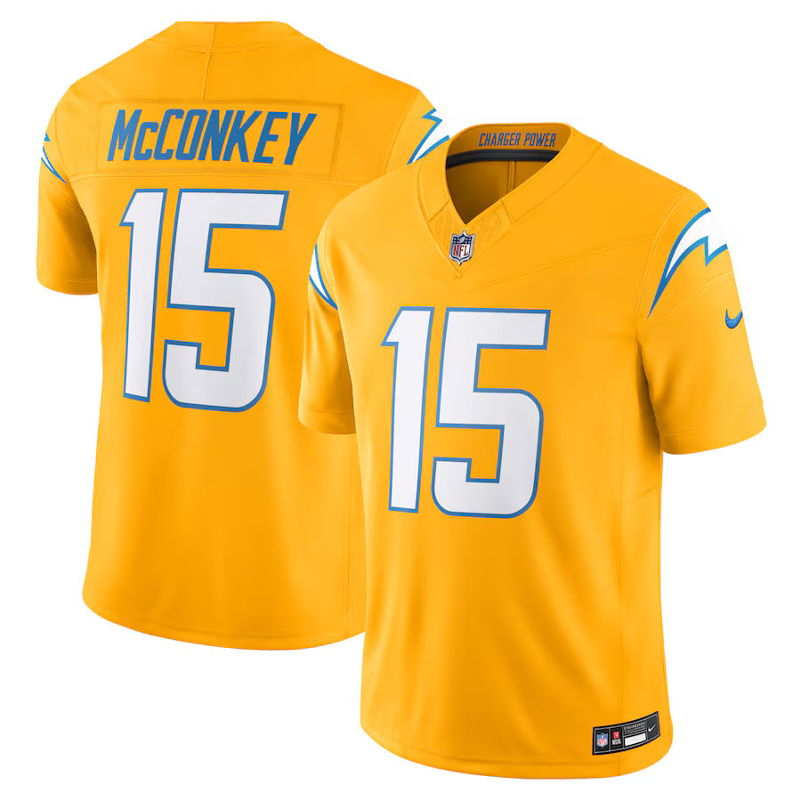 Ladd McConkey Los Angeles Chargers Alternate Charger Power Jersey - Gold
