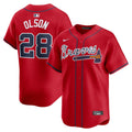 Matt Olson Atlanta Braves Alternate Limited Player Jersey – Red