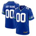 Custom Seattle Seahawks Throwback Jersey - Royal Blue