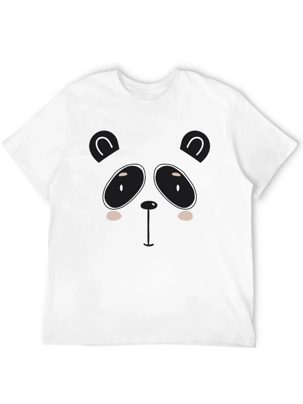 Cute Panda Graphic Black T-Shirt