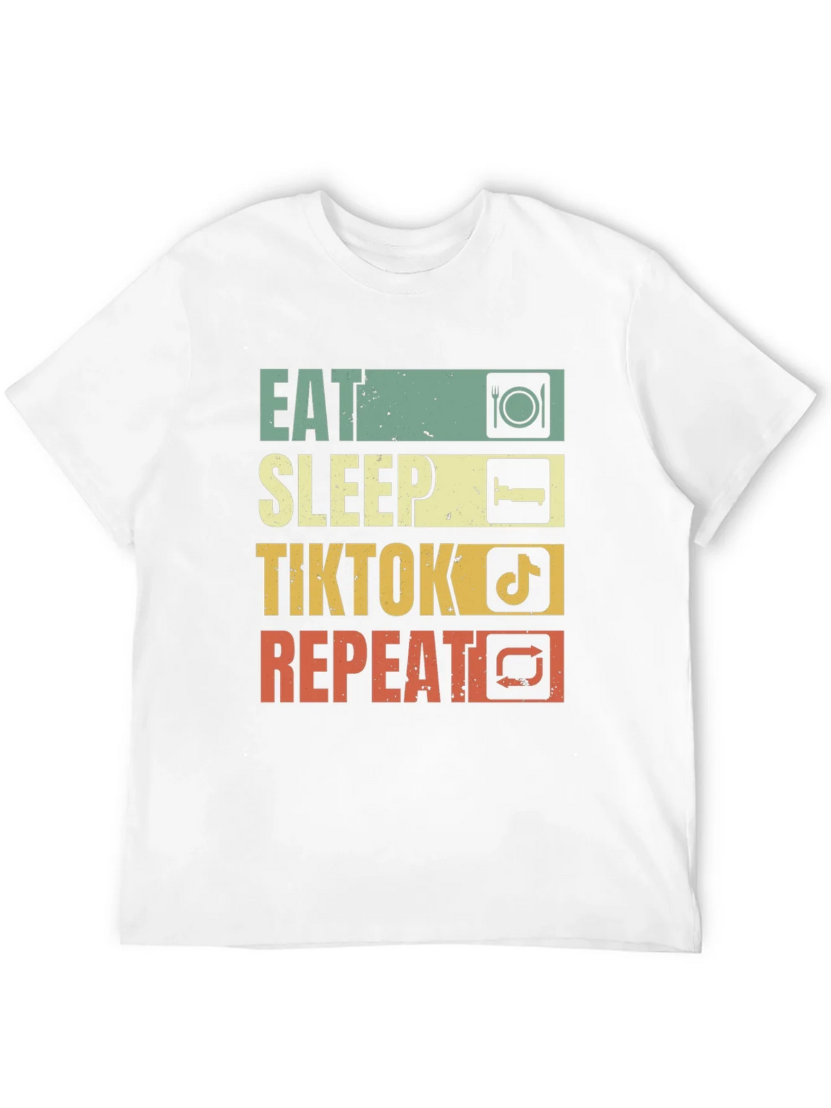 Eat Sleep TikTok Repeat Black T-Shirt