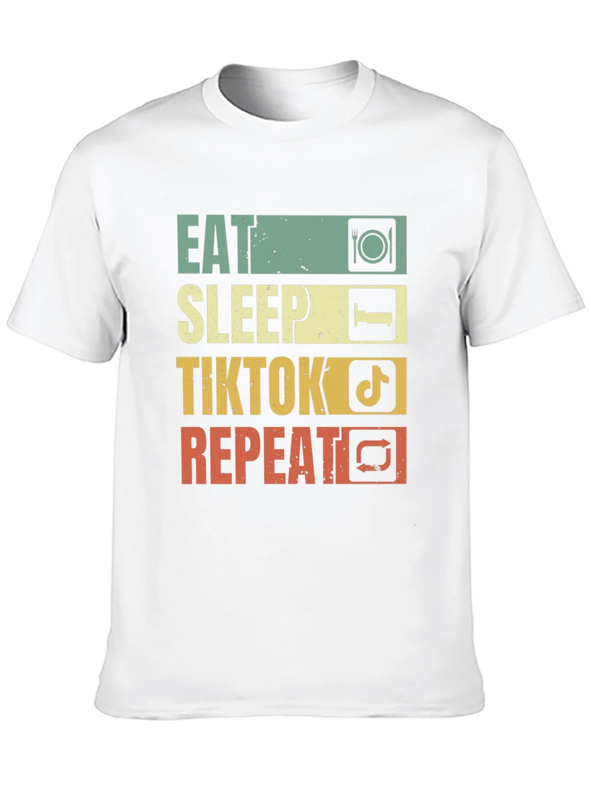Eat Sleep TikTok Repeat Black T-Shirt