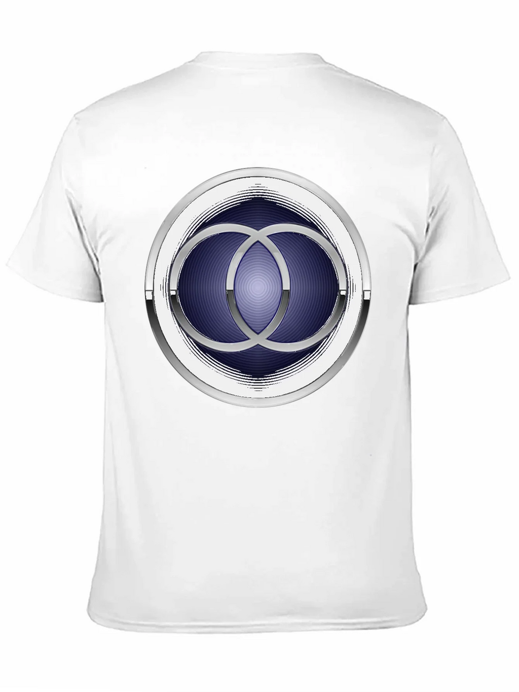 Abstract Circle Design Black T-Shirt