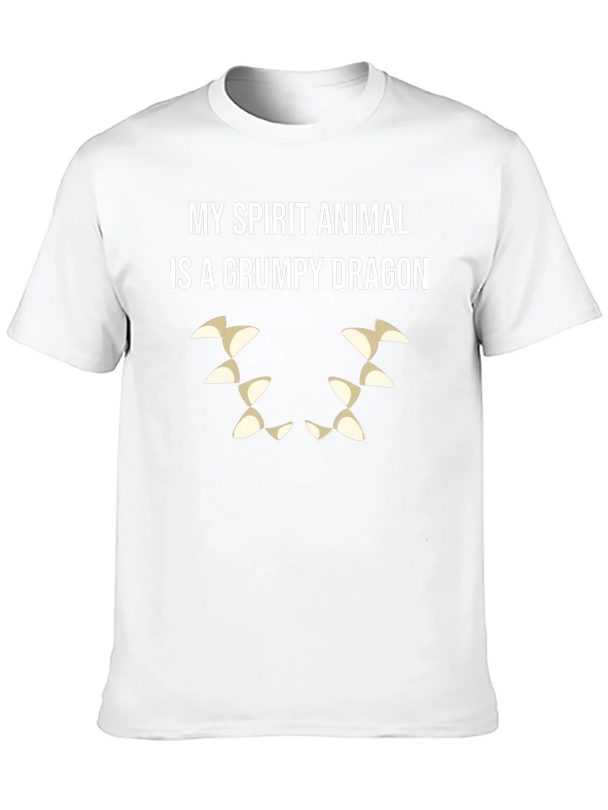 Grumpy Dragon Spirit Animal T-Shirt - Black