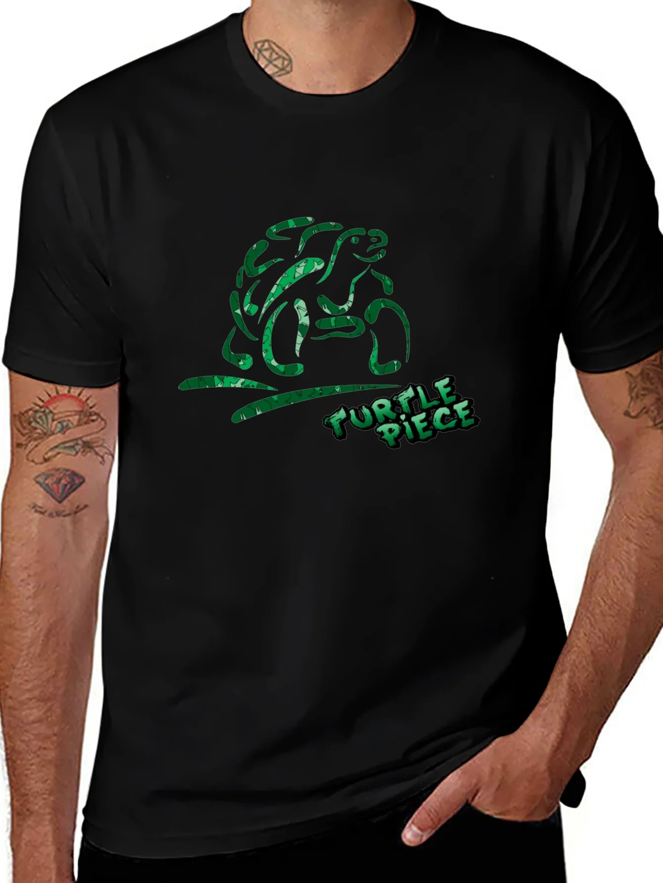 Turtle Piece T-Shirt - Green Design