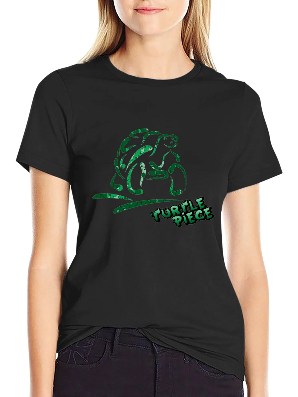Turtle Piece T-Shirt - Green Design