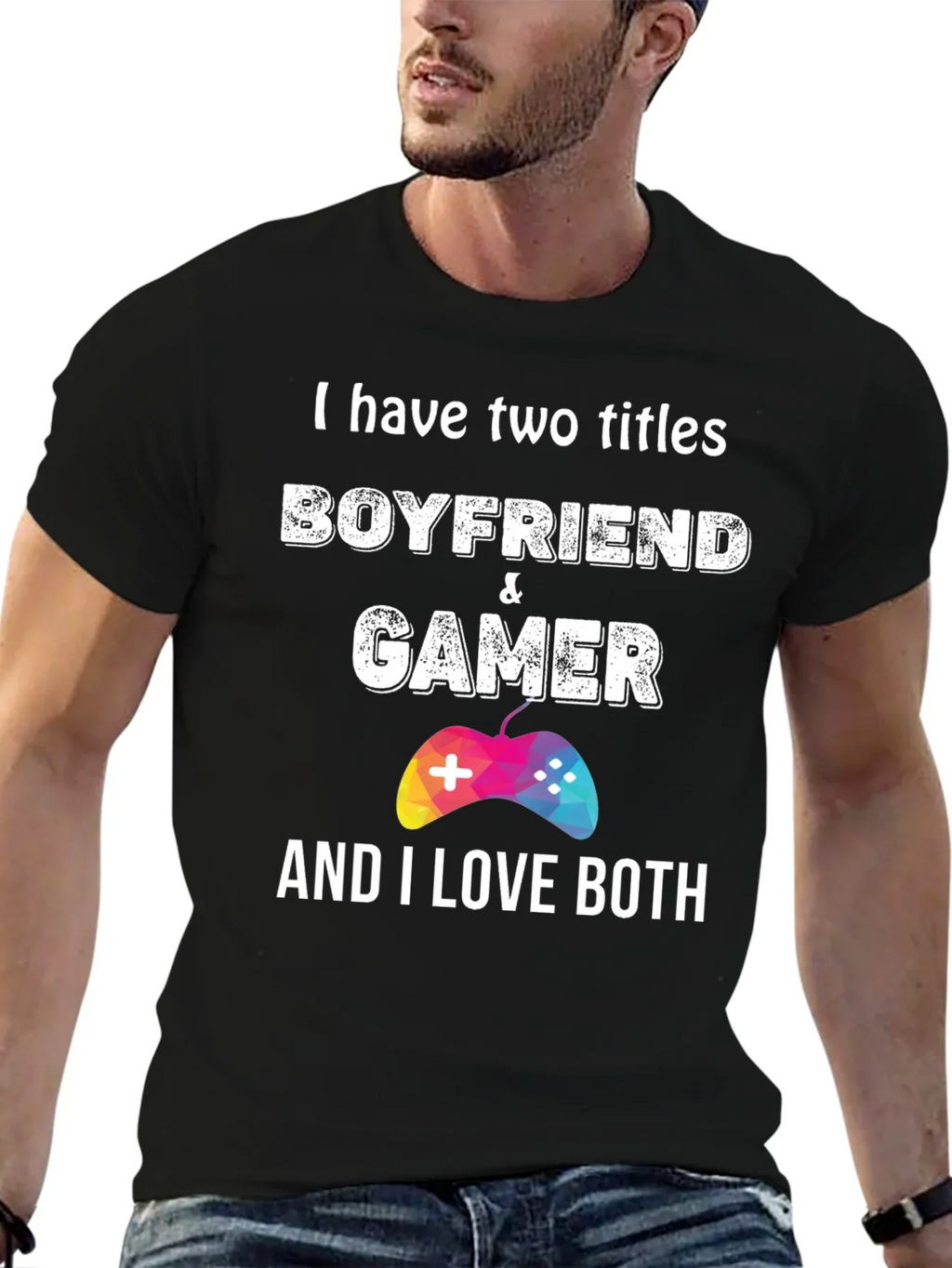 Boyfriend & Gamer Graphic Tee - I Love Both!