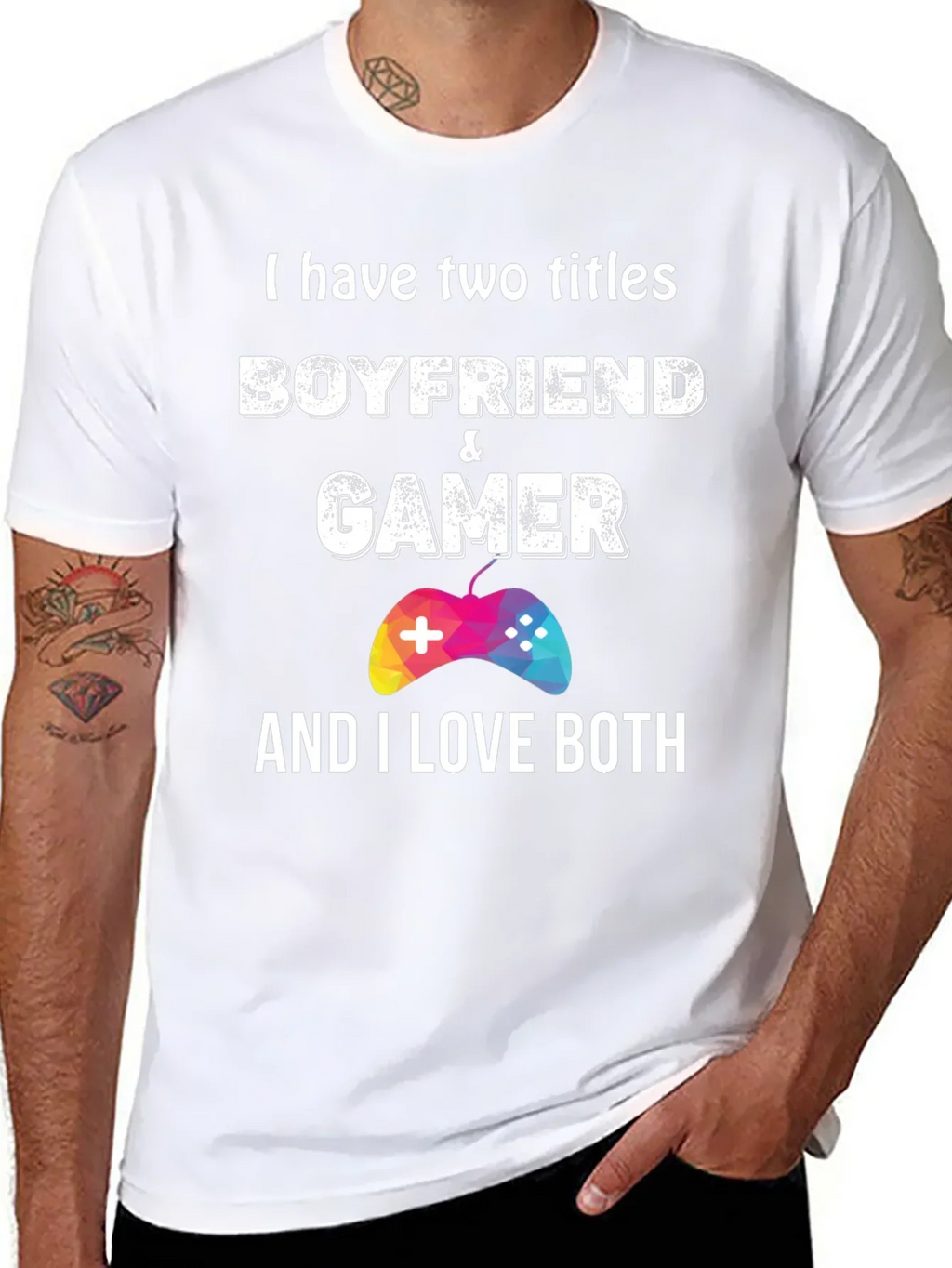 Boyfriend & Gamer Graphic Tee - I Love Both!