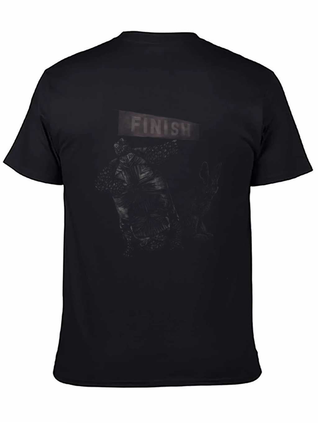 Mens Graphic Black T-Shirt - Dark Finish Design
