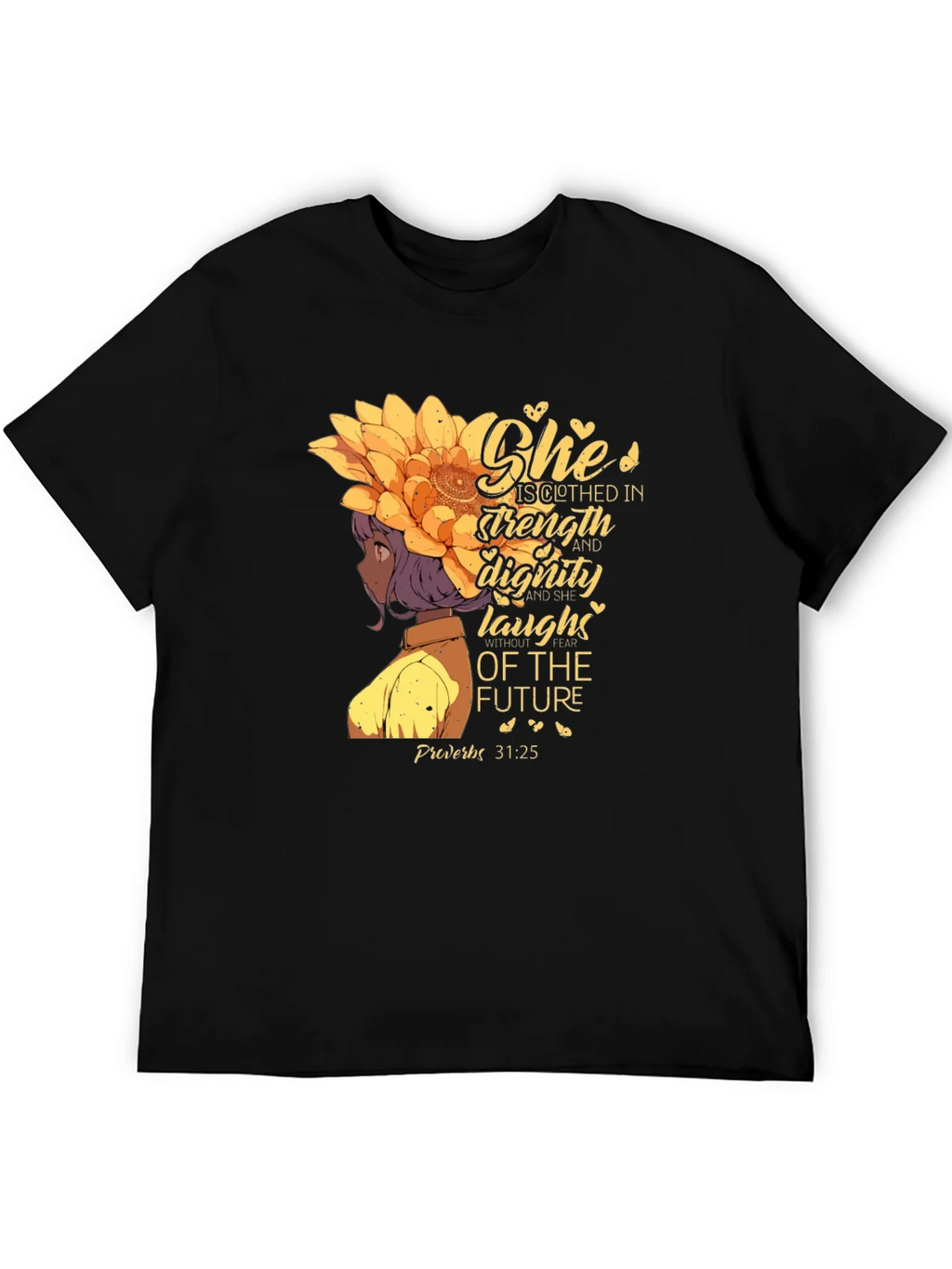 Inspirational Womans T-Shirt - She is Clothed in Strength
