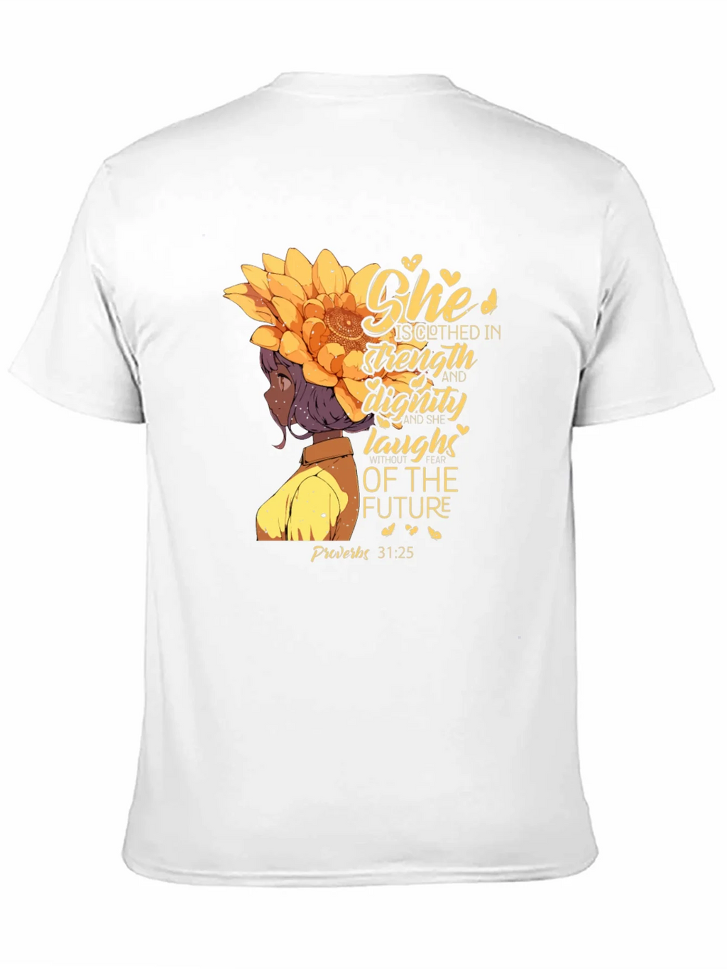 Inspirational Womans T-Shirt - She is Clothed in Strength