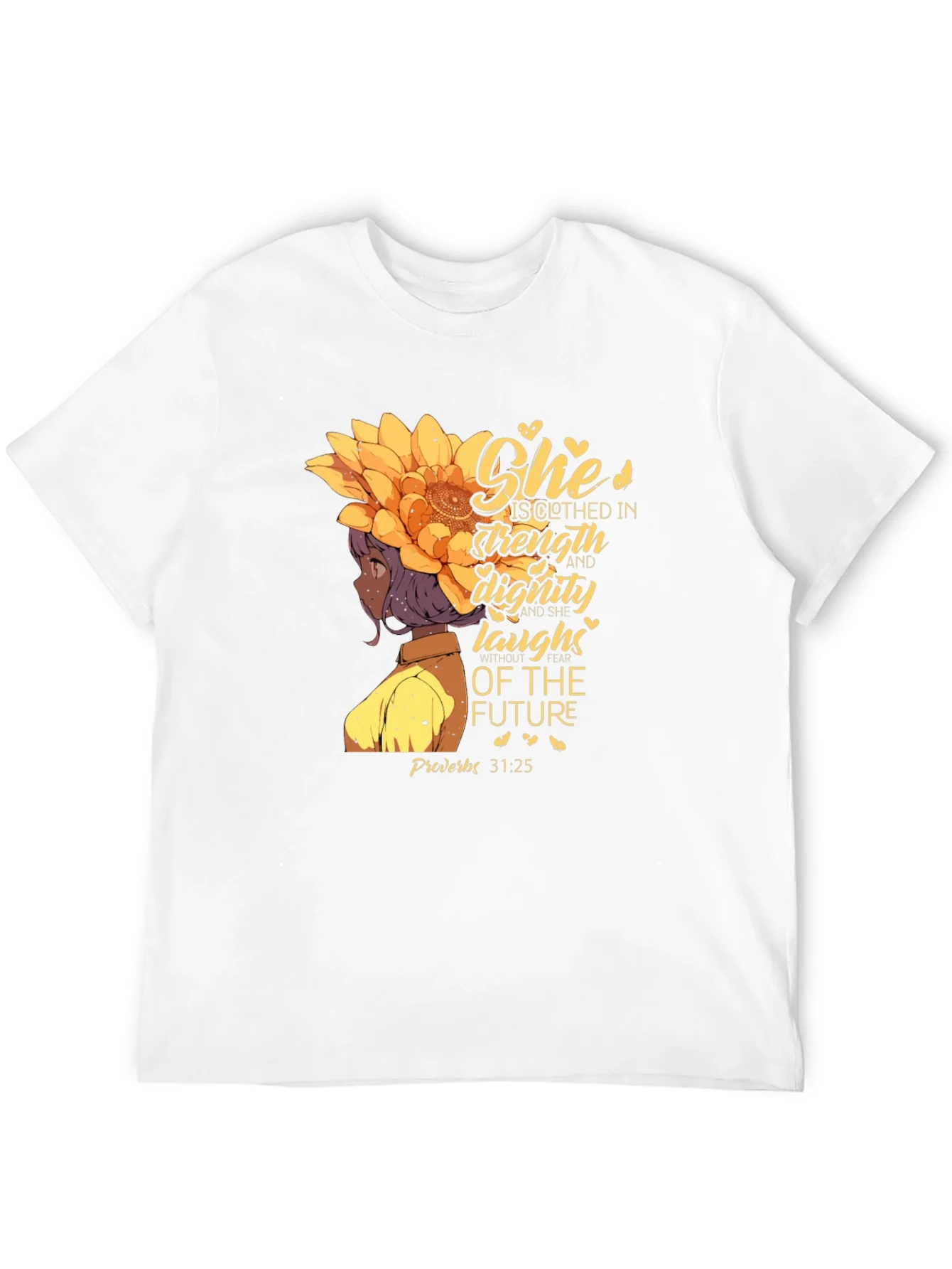 Inspirational Womans T-Shirt - She is Clothed in Strength