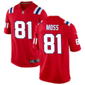 Randy Moss New England Patriots Alternate Retired Player Jersey - Red