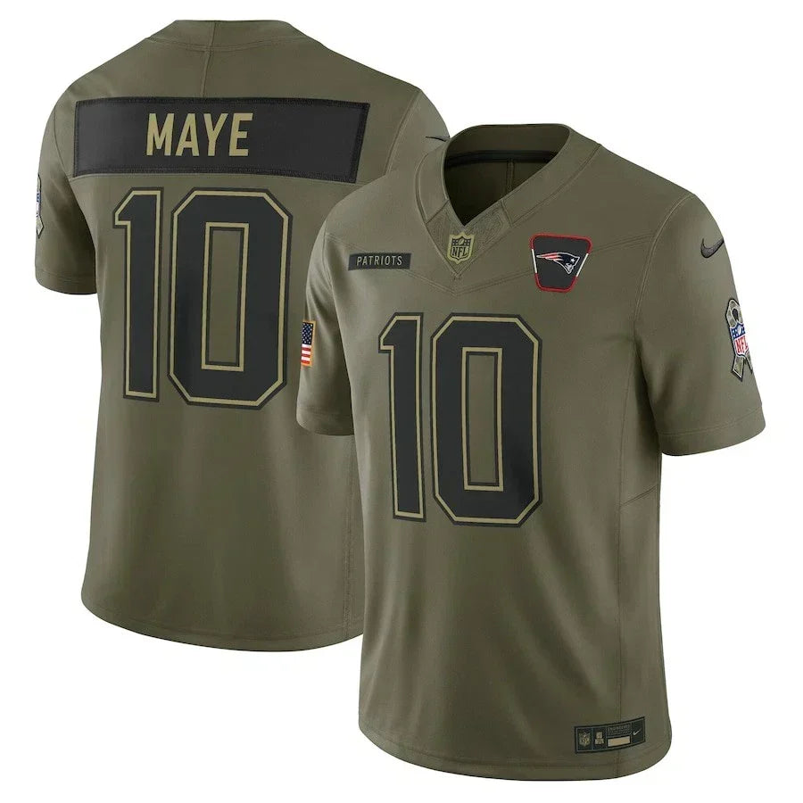 New England Patriots Drake Maye  2025 Salute To Service  Limited Jersey