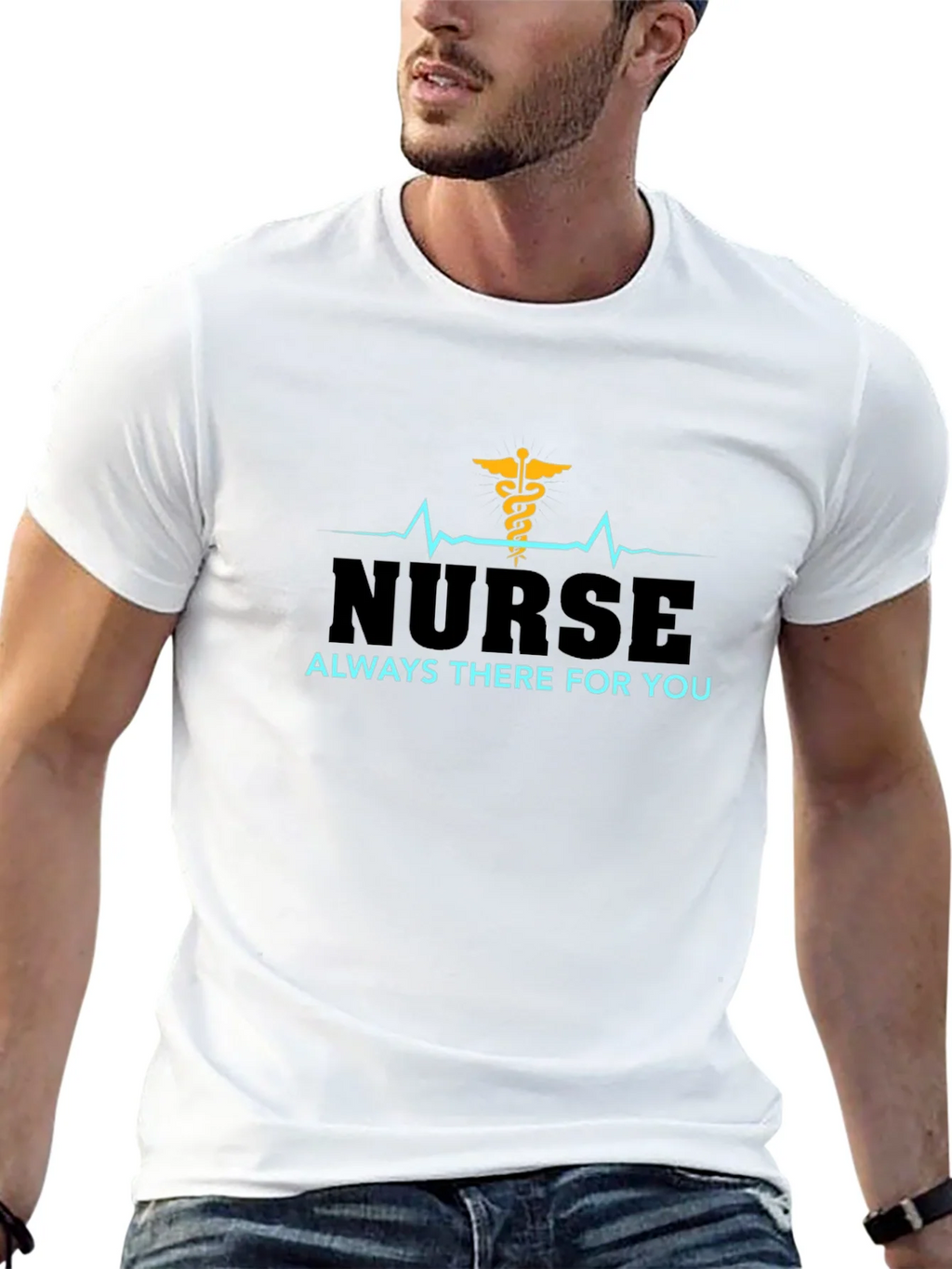 Nurse Always There For You Black T-Shirt