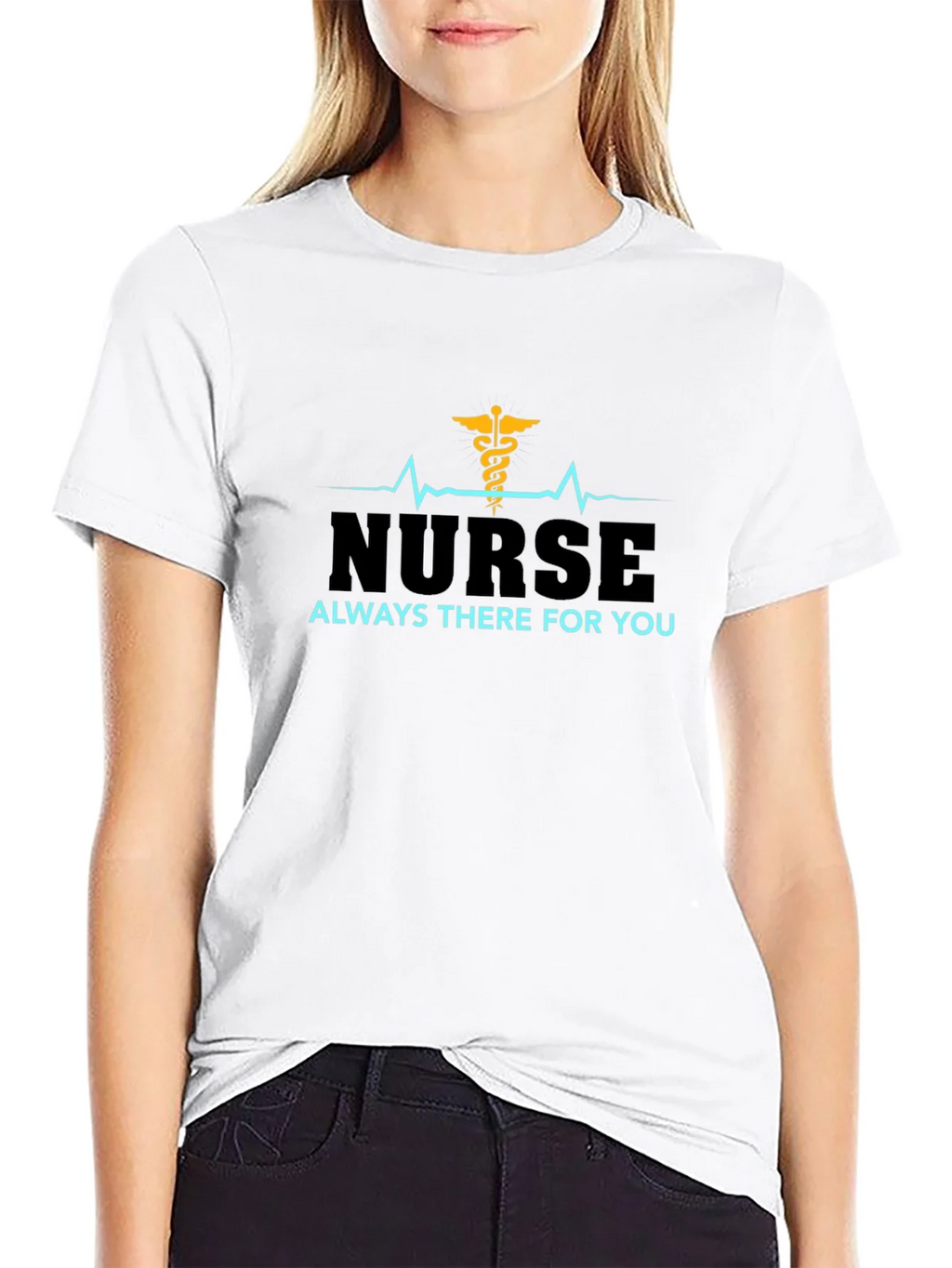 Nurse Always There For You Black T-Shirt