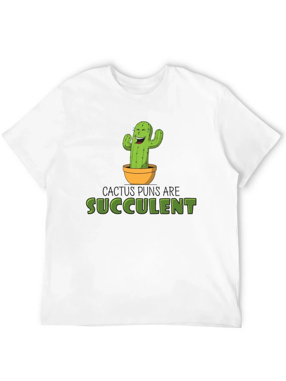 Cactus Puns Are Succulent Black Graphic Tee