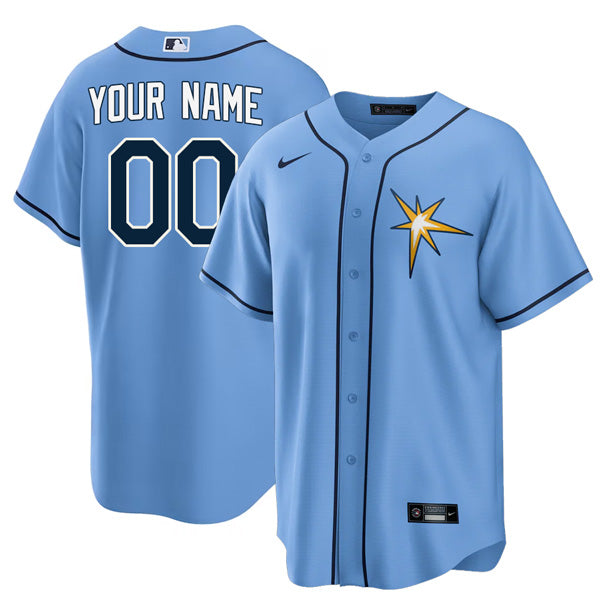 Custom Tampa Bay Rays Devil Rays Spring Training Jersey - Light Blue