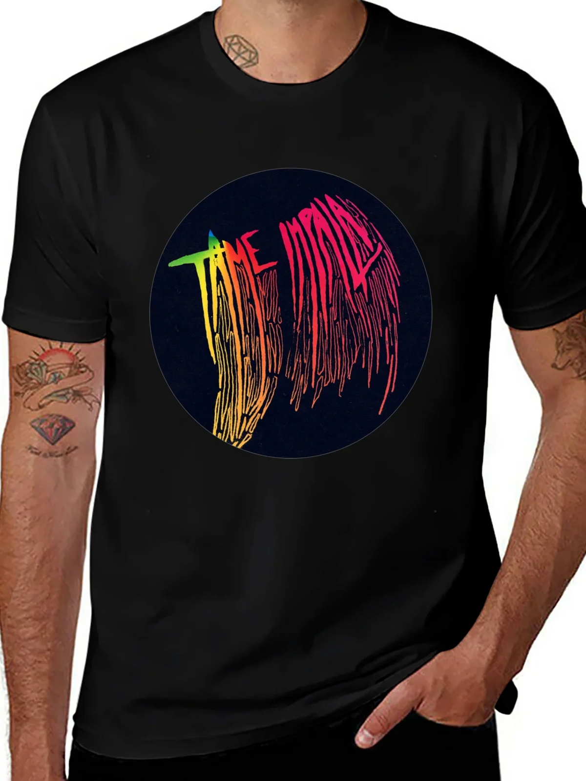 Tame Impala Graphic Black T-Shirt - Retro Style