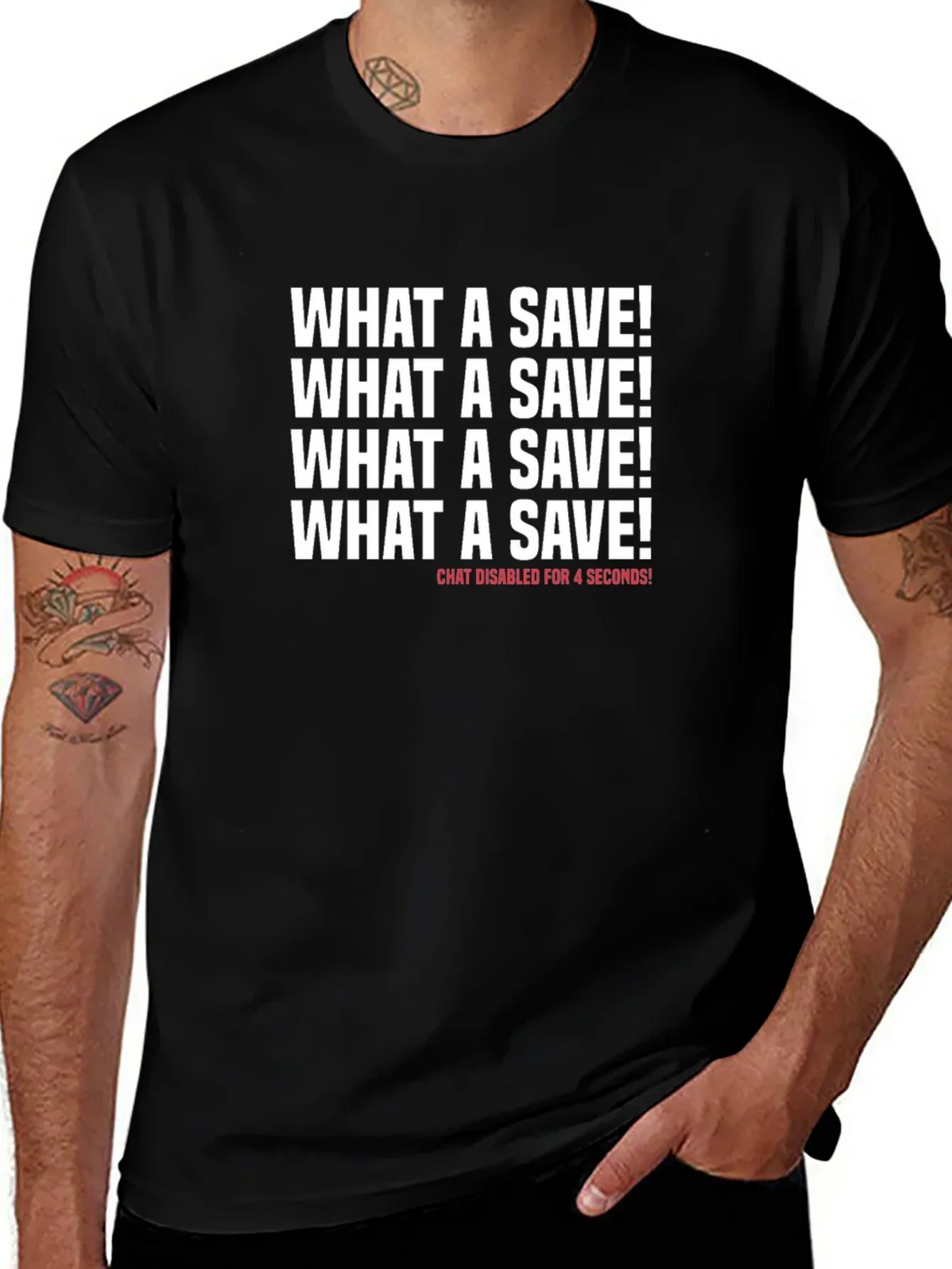 What a Save! Novelty Graphic T-Shirt