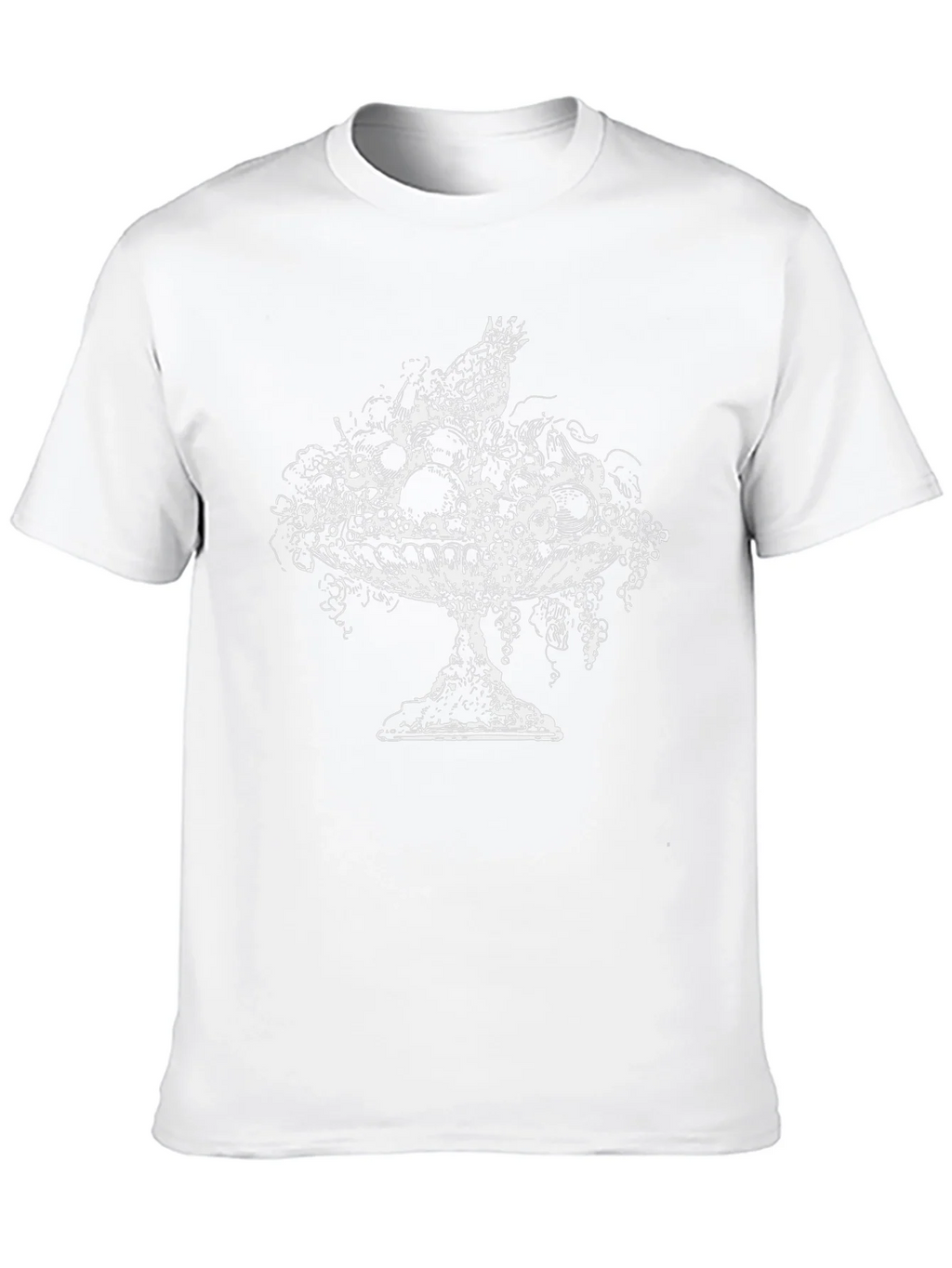 Mens Black T-Shirt with Fruit Bowl Graphic