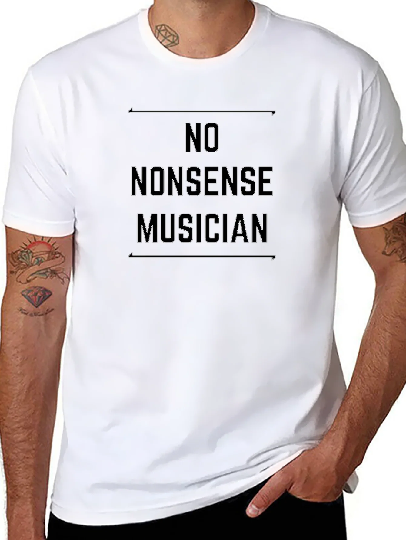 No Nonsense Musician Black T-Shirt