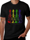 Rainbow Violin T-Shirt - Music Lover Tee