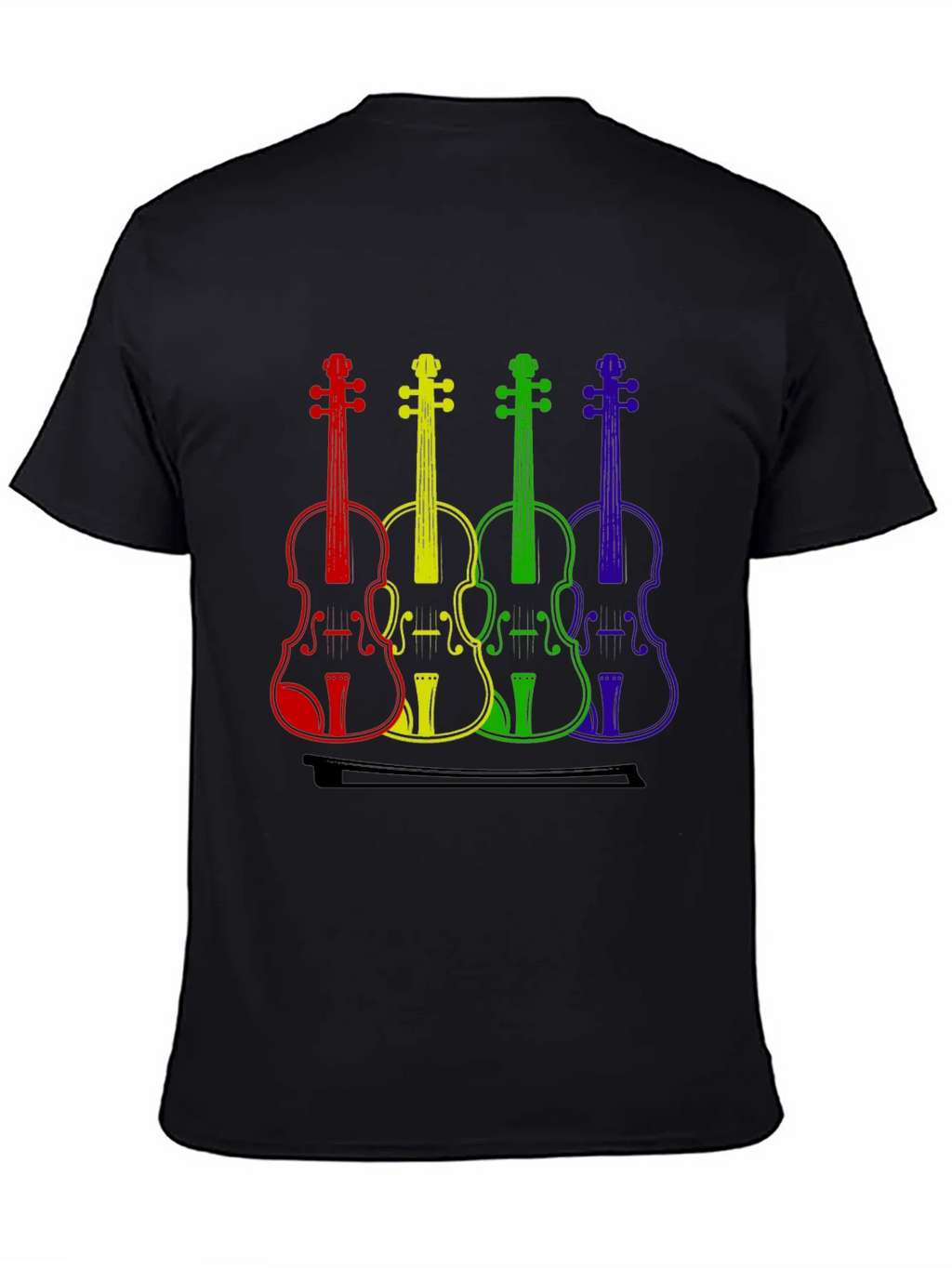 Rainbow Violin T-Shirt - Music Lover Tee