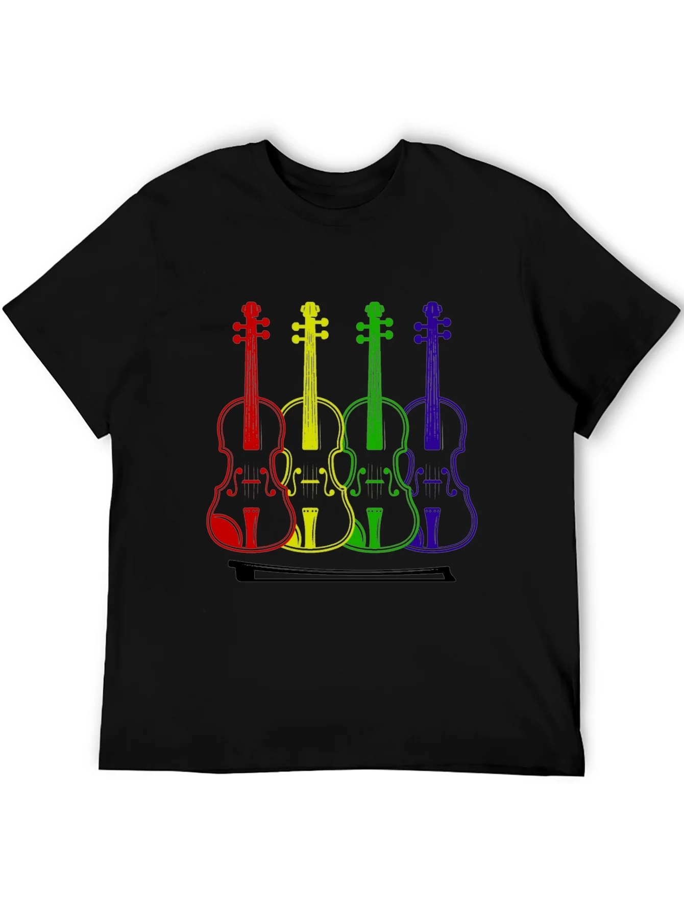 Rainbow Violin T-Shirt - Music Lover Tee