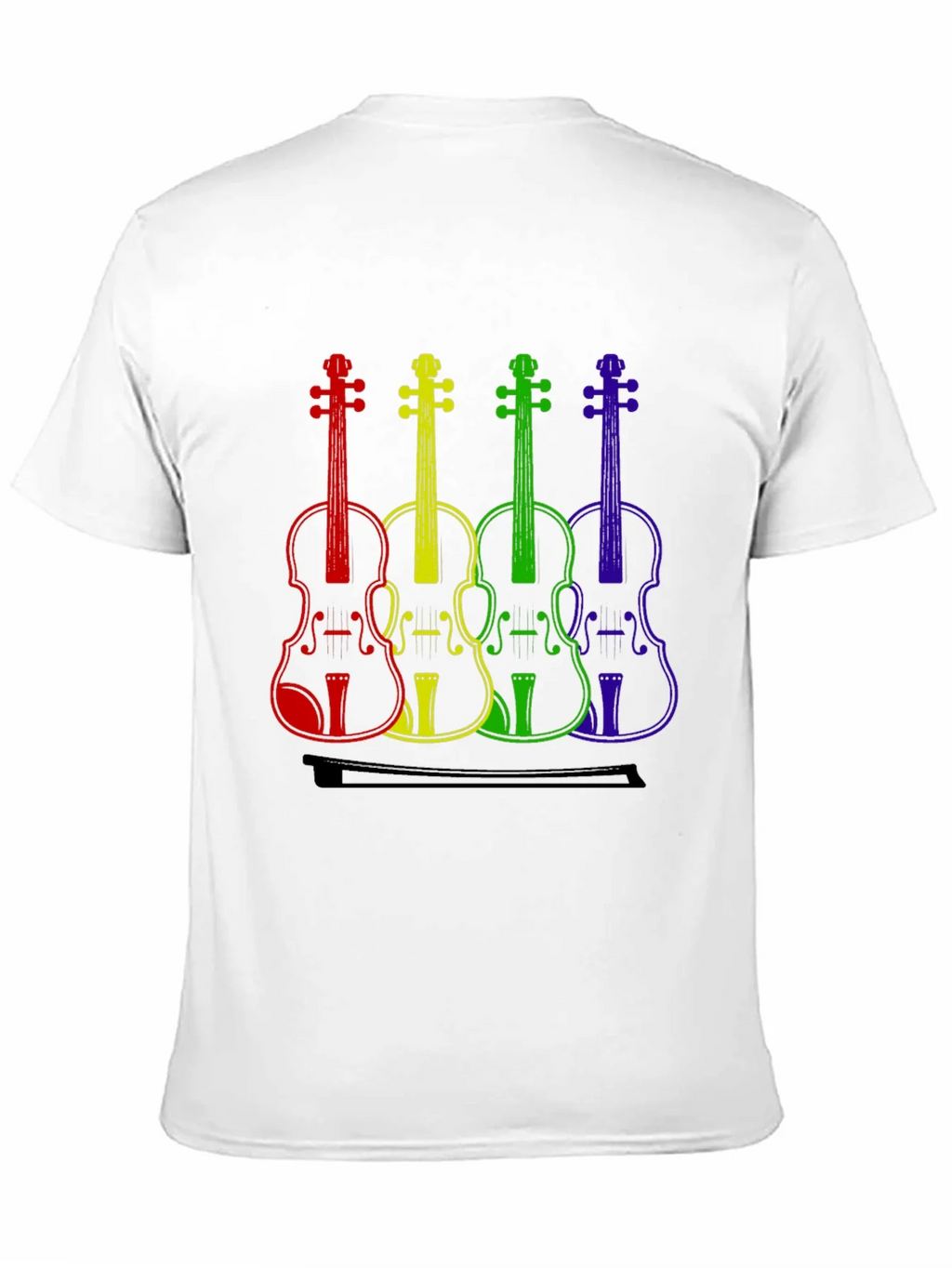 Rainbow Violin T-Shirt - Music Lover Tee