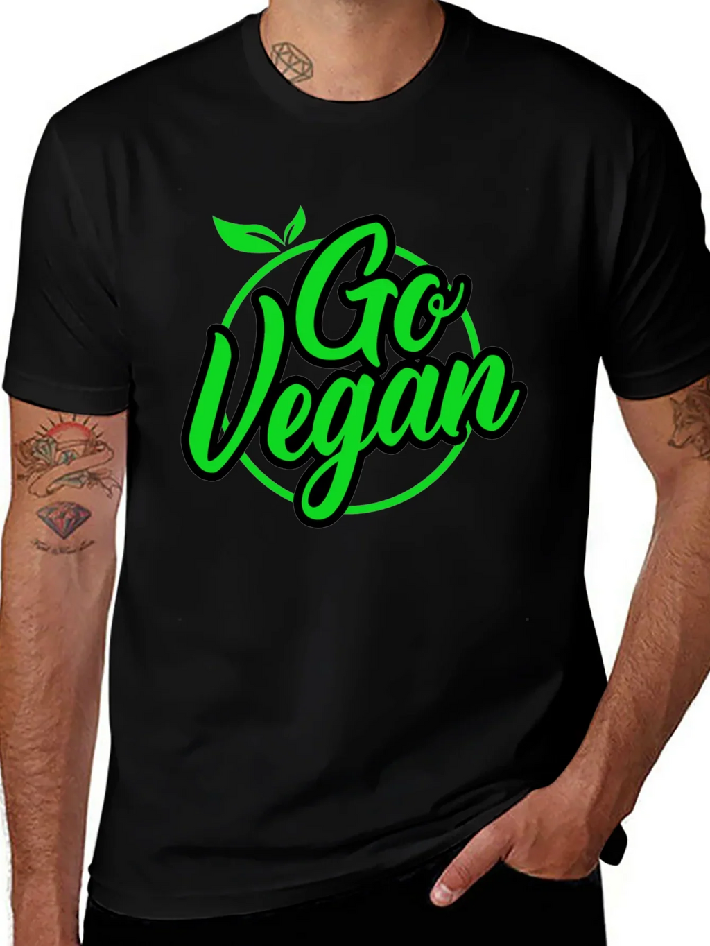 Go Vegan Black T-Shirt